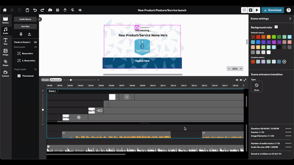 Videoscribe Audio editing
